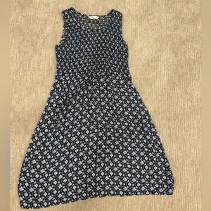 Croft & Barrow Blue and White Floral Midi Dress